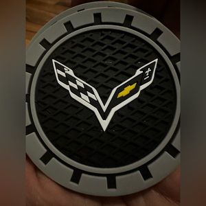 Corvette car coasters set of 2